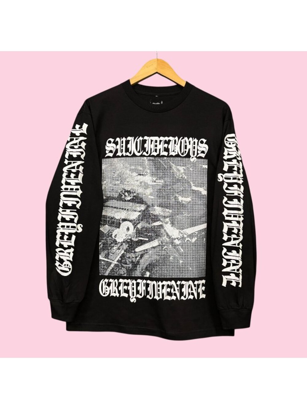 G59 Records x The Suicideboys Grey Five Nine Plane Hip-Hop LS Tee M